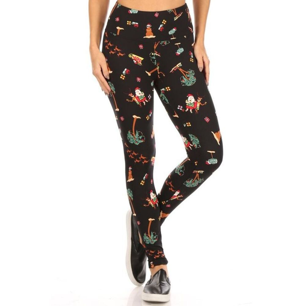 World of Leggings Soft Fleece Australian Christmas Leggings